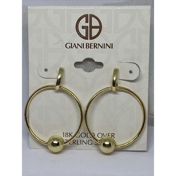 Giani Bernini 100064777EG Earrings 18k Gold-Plated Sterling Silver MSRP $80 NM53 - Picture 1 of 3